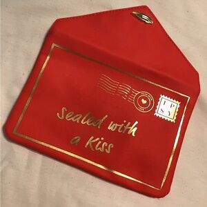 Ipsy red envelope cosmetic bag